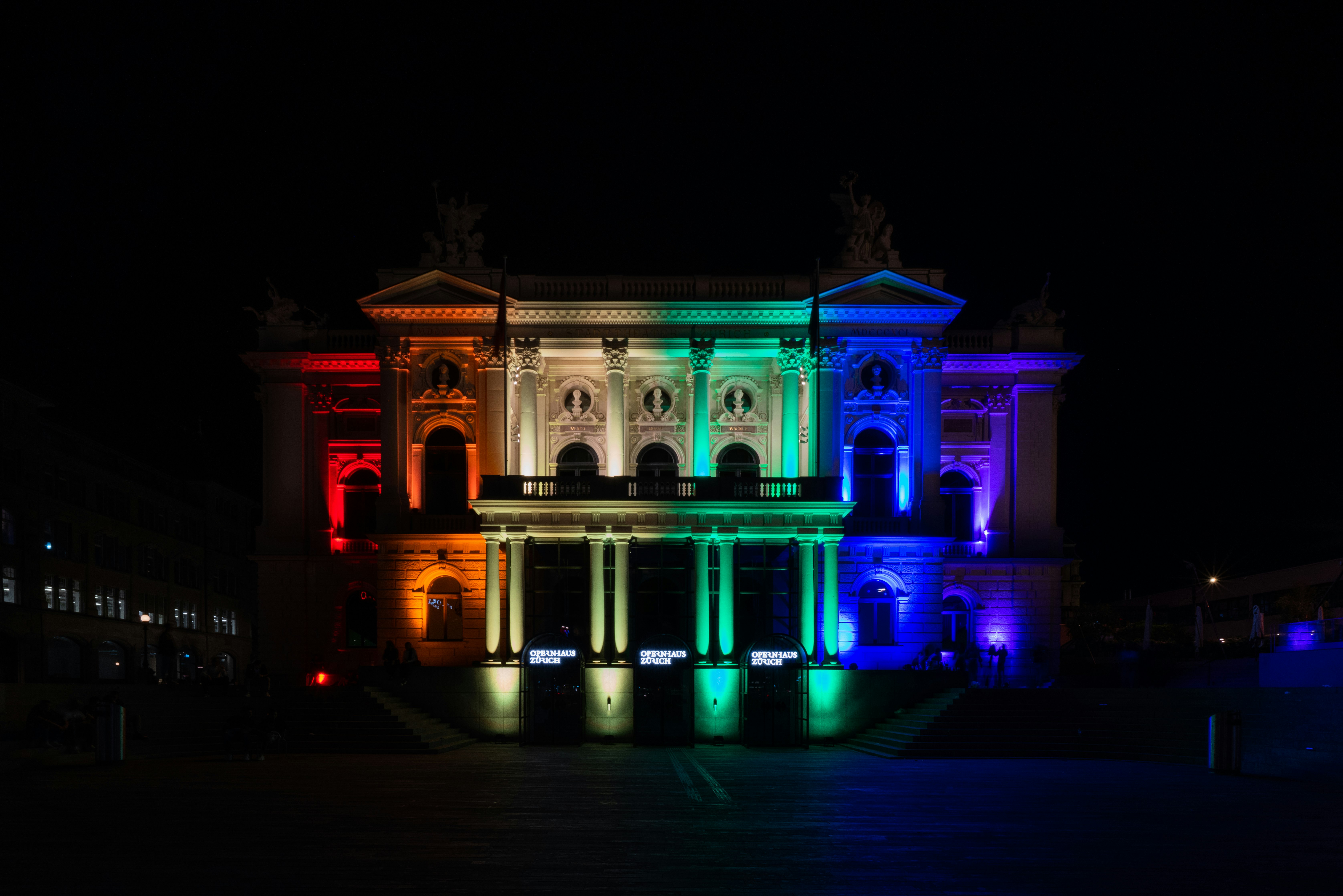 lighted building during nighttime